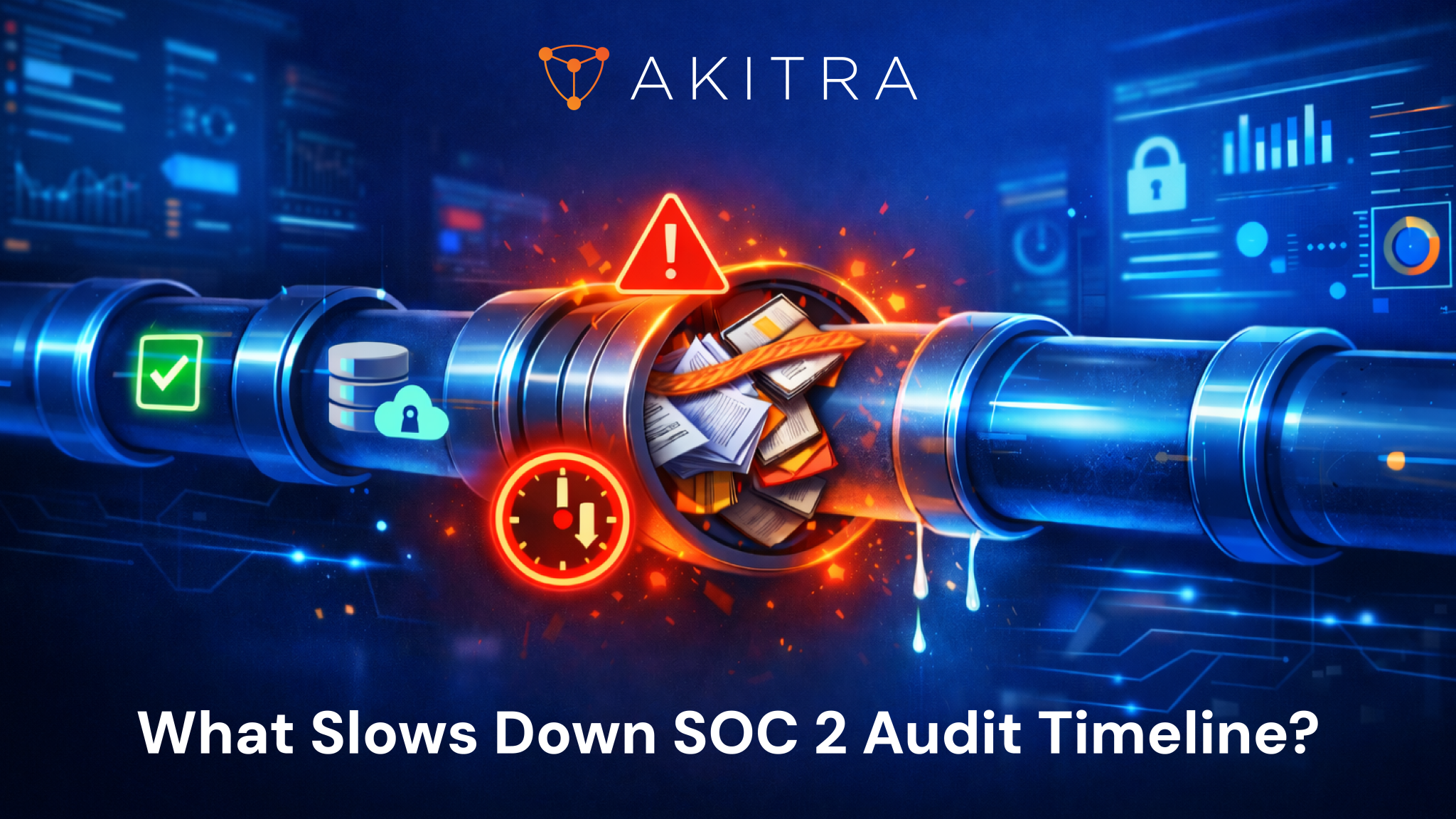Read more about the article What Slows Down a SOC 2 Audit Timeline? (And How Akitra Fixes It)